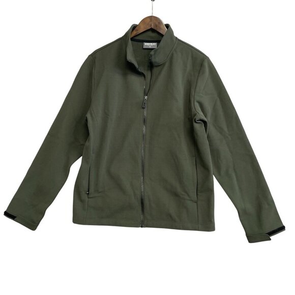 NWOT 32 Degrees Heat Men's M Olive Green Full-Zip Windbreaker Jacket - Picture 2 of 8